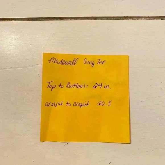 Madewell Whisper Cotton V Neck Pocket Tee Womens Medium Dark Gray - Picture 4 of 4